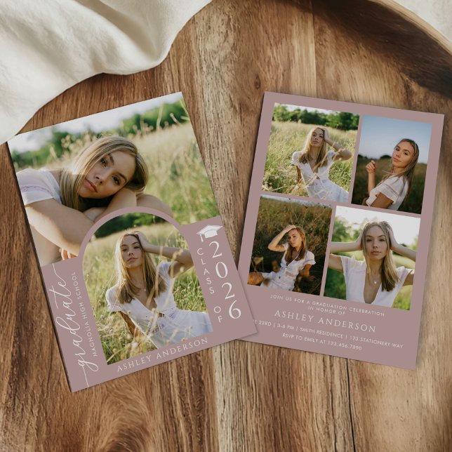 Invitation Arch Photo Graduation Party Invite Announcement (Créateur téléchargé)