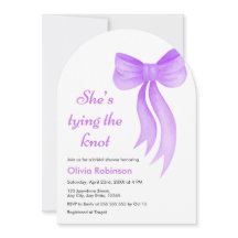 Arch Purple Bow She's Tying the Knot Bridal Shower