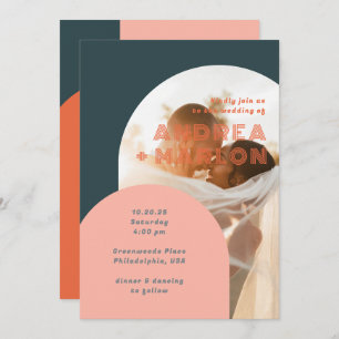Invitation Arch Super Retro Mariage photo superposition
