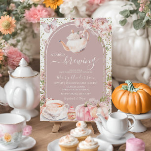 Invitation Arch Tea Party Citrouille Baby est en train de bra