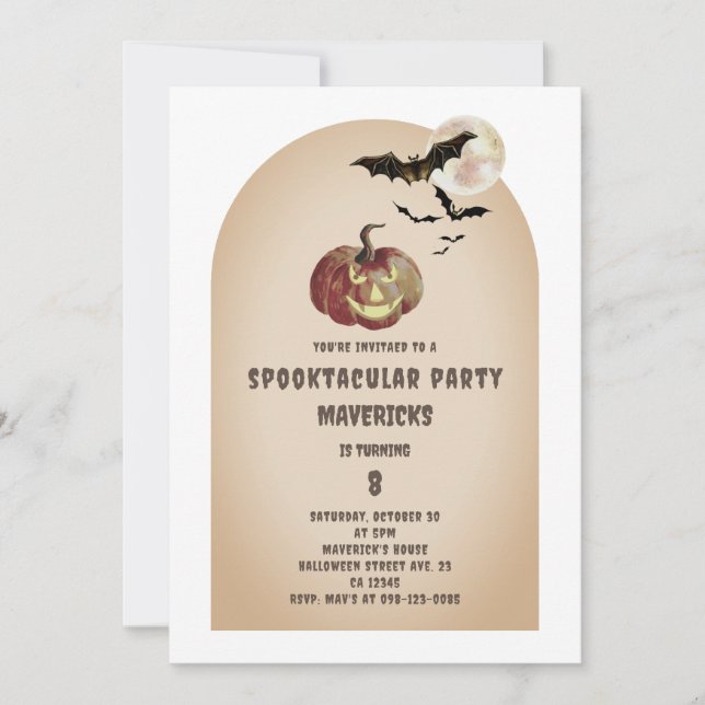 Invitation Arch Vampire Spooktacular Anniversaire (Devant)