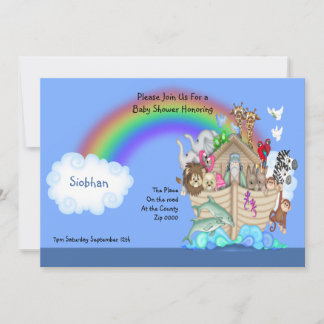 Invitation Arche baby shower Noahs