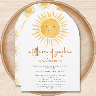 Invitation Arche de Baby Shower Bohème Un Petit Rayon de Sole