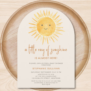 Invitation Arche de Baby Shower Bohème Un Petit Rayon de Sole