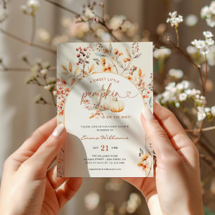Invitation Arche de Baby shower de Boho Fall Little Citrouill