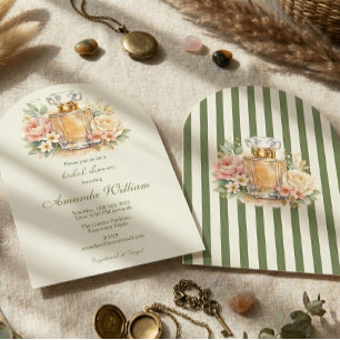 Invitation Arche de baby shower de mariage parfum floral aqua