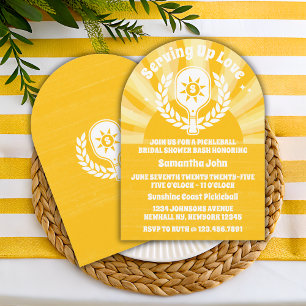 Invitation Arche de Fête des mariées de Pickleball Retro Suns
