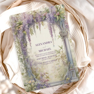 Invitation Arche de jardin de wisteria pour mariage