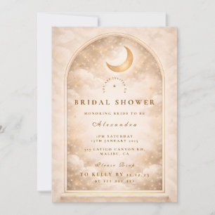 Invitation Arche de Lune Dorée Céleste Shower Nuptial