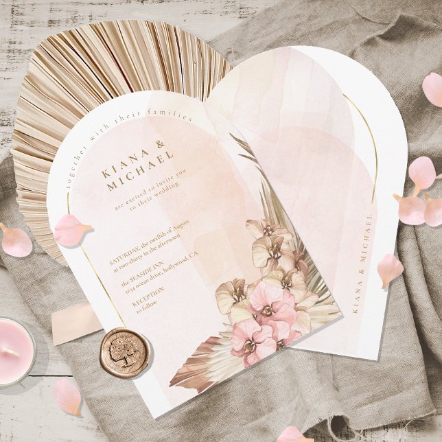 Invitation Arche de mariage Boho Oasis ID959 (Créateur téléchargé)