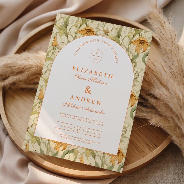 Invitation Arche de mariage botanique chaleureuse (Créateur téléchargé)