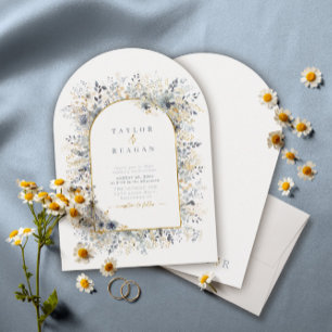 Invitation Arche de Mariage de fleurs douce ID1045