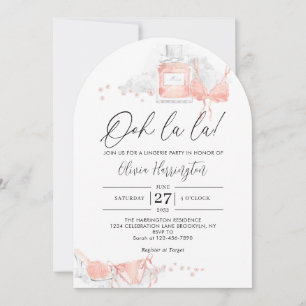 Invitation Arche de mariage de lingerie Peach Blush Ooh la la