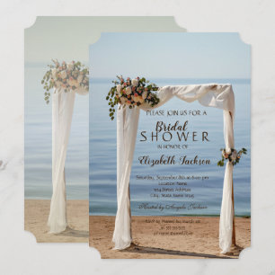 Invitation Arche de mariage de plage Fleurs de douche de mari