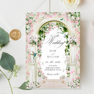 Invitation Arche de mariage du jardin fleuri esthétique