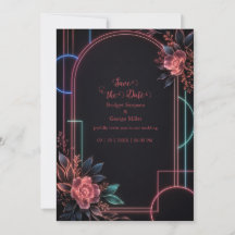 Arche de mariage florale néon romantique lumineuse