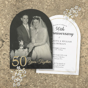 Invitation Arche de photo d'anniversaire de mariage de n'impo