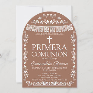 Invitation Arche de Primera Comunión en terre cuite Papel Pic