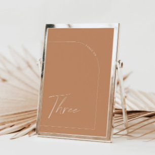 Invitation Arche de rouille Boho Tableau Trois Numéro de tabl