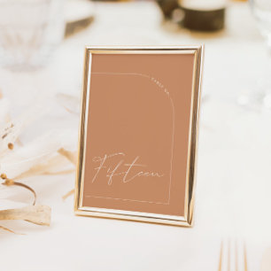 Invitation Arche de rouille moderne Boho Table Quinze Numéro