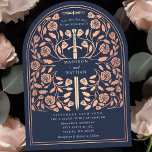 Invitation Arche du Mariage d'épée d'or Rose Royal Bleu<br><div class="desc">Donnez le ton à votre mariage d'imaginaire médiéval avec un design audacieux d'invitation à l'arc : une épée d'or rose grand entourée de fleurs contre un arrière - plan bleu. Parfait pour les couples rêvant d'une fête épique et romantique. Faites légendaire votre histoire d'amour dès le premier regard ! REMARQUE...</div>