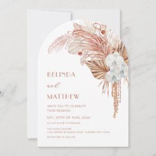 Invitation Arché floral aquarelle bohème
