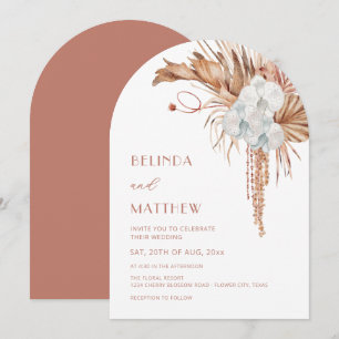 Invitation Arché floral aquarelle bohème
