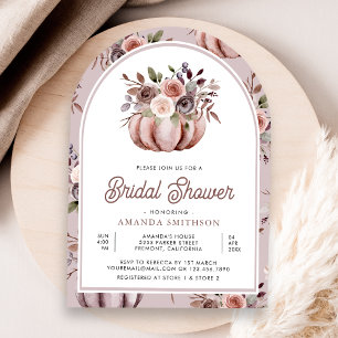 Invitation Arche florale de douche de mariée bohème neutre ci