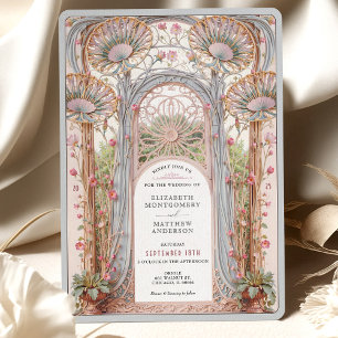 Invitation Arche Mariage Art Nouveau