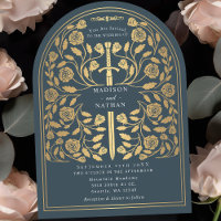 Arche Mariage d'épée d'or gris Royal Médiéval