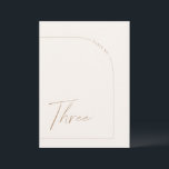 Invitation Arche moderne Boho Tableau Trois Numéro de tableau<br><div class="desc">Designed to coordinate with the "Arches Minimum" Wedding Invite Collection. To change details,  click "détails". To move the text or change the size,  font,  or color,  click "Edit using Design Tool". View the collection link on this page to see all of the matching items in this beautiful design.</div>