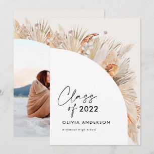 Invitation Arche photo de grade en terre cuite pampas botaniq