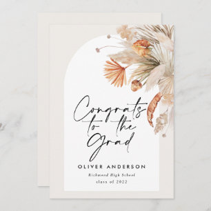 Invitation Arche photo de grade en terre cuite pampas botaniq