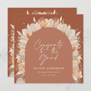 Invitation Arche photo de grade en terre cuite pampas botaniq