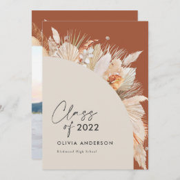 Invitation Arche photo de grade en terre cuite pampas botaniq