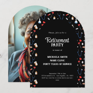 Invitation Arche photo Elegant Nurse Retirement