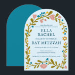 Invitation Arche sur mesure à Bat mitzvah de couronne de fleu<br><div class="desc">Carte parfaite pour annoncer une bar mitzvah, bat mitzvah ou autre célébration juive ! L'art fait main pour vous ! ENTIÈREMENT PERSONNALISABLE ! Cliquez sur "Personnaliser" ci-dessus pour modifier le texte. Cliquez sur "modifier à l'aide de l'outil de conception" pour ajuster les polices, les couleurs et les placements. Vous pouvez...</div>