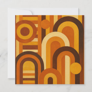 Invitation Arches et taches solaires Retro MCM motif géométri