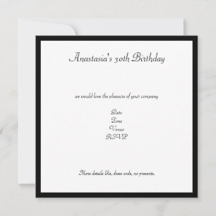 Invitation Arches Rétro Noir et Blanc pour Fête d'Anniversair