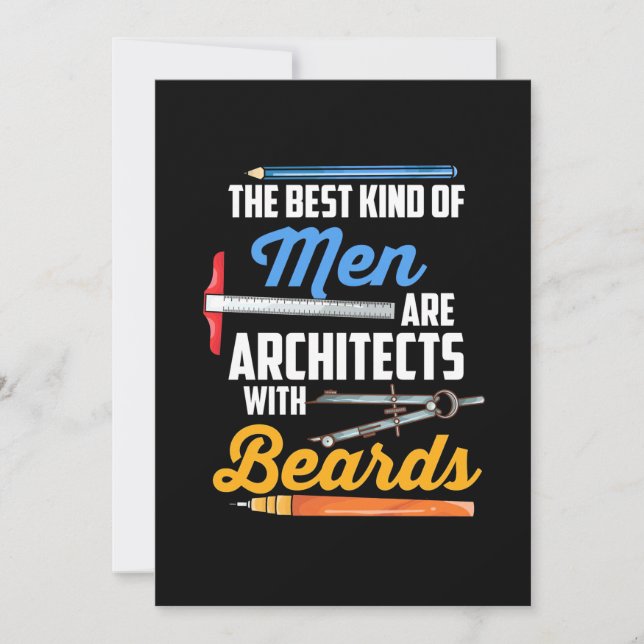 Invitation Architectes hommes avec barbes (Devant)