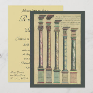 Invitation Architecture vintage de la Renaissance ; Fête de d