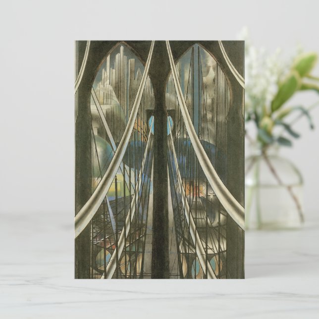 Invitation Architecture vintage, retraite du pont de Brooklyn (Debout devant)