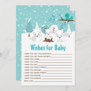 Invitation Arctic Foxes Winter Wonderland Wives For Baby