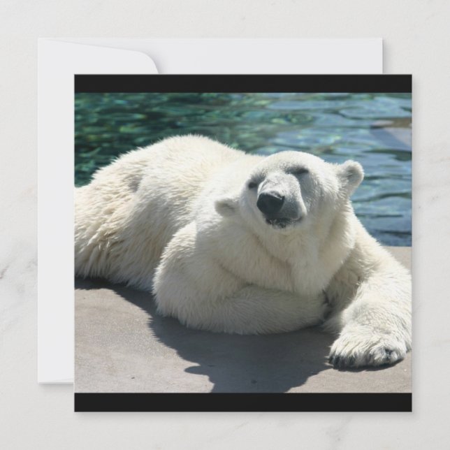 Invitation arctique d'ours blanc (Devant)