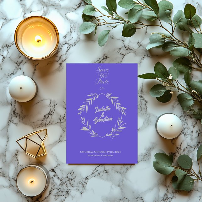 Invitation Ardoise Bleu & Diamant Argent Enregistrer le Maria (Créateur téléchargé)