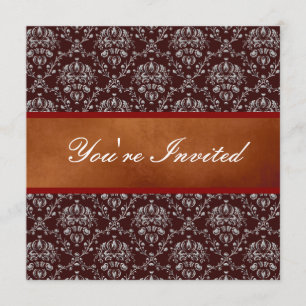 Invitation Argent Damask