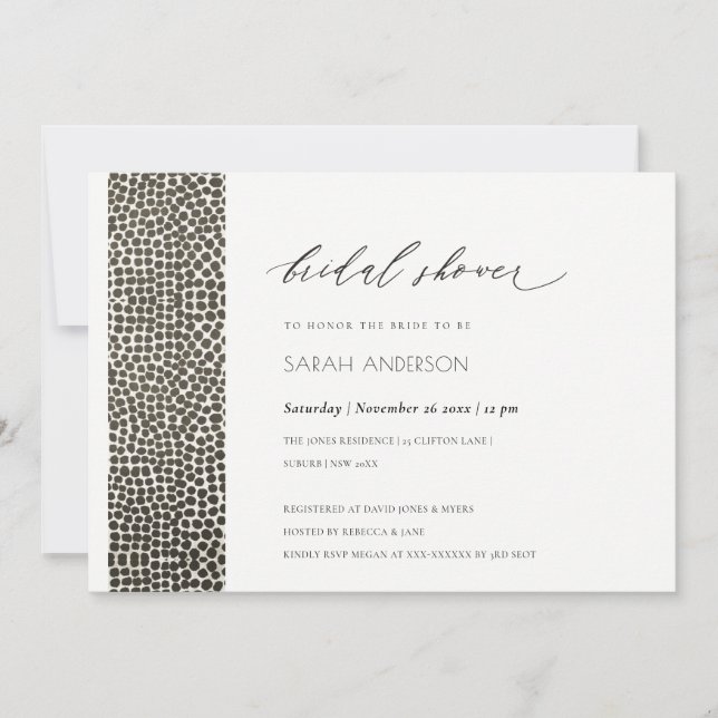 INVITATION ARGENT DE CUIVRE GLAMOREUX POINTS FÊTE DES MARIÉES (Devant)