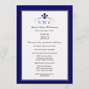 Invitation Argent de marine et obtention du diplôme de White
