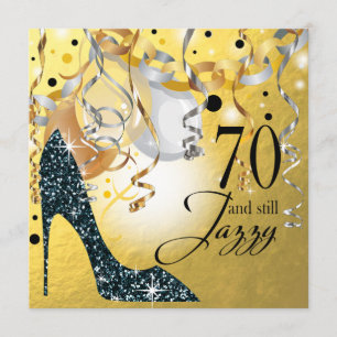 Invitation Argent de noir d'or de l'anniversaire   de stylet