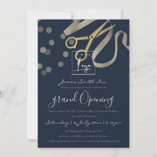 INVITATION ARGENT DE PEARL GRIS RIBBON COUPANT GRAND OUVERTUR